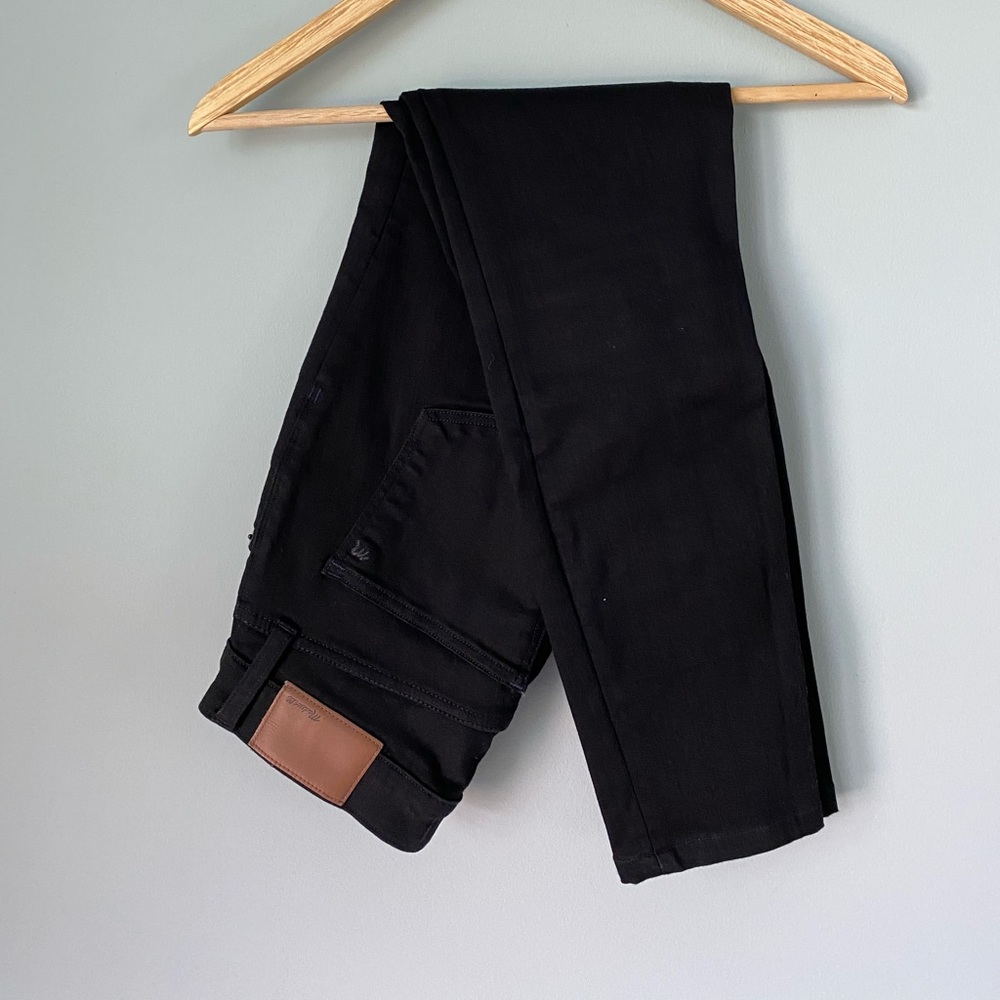 Madewell High Rise Skinny Jeans Black EUC size 26